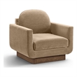 Meridian Furniture Diviento Beige Velvet Performance Fabric Accent Chair