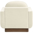 Meridian Furniture Diviento Cream Velvet Performance Fabric Accent Chair