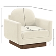 Meridian Furniture Diviento Cream Velvet Performance Fabric Accent Chair