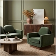 Meridian Furniture Diviento Green Velvet Performance Fabric Accent Chair