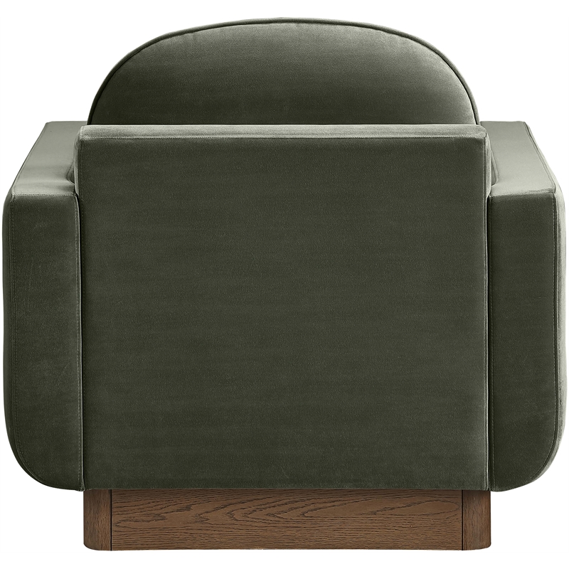 Meridian Furniture Diviento Green Velvet Performance Fabric Accent Chair