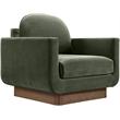 Meridian Furniture Diviento Green Velvet Performance Fabric Accent Chair