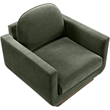Meridian Furniture Diviento Green Velvet Performance Fabric Accent Chair