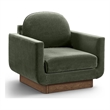 Meridian Furniture Diviento Green Velvet Performance Fabric Accent Chair