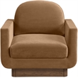 Meridian Furniture Diviento Saddle Velvet Performance Fabric Accent Chair