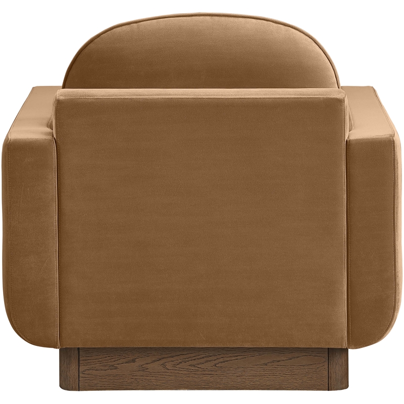Meridian Furniture Diviento Saddle Velvet Performance Fabric Accent Chair