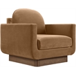 Meridian Furniture Diviento Saddle Velvet Performance Fabric Accent Chair