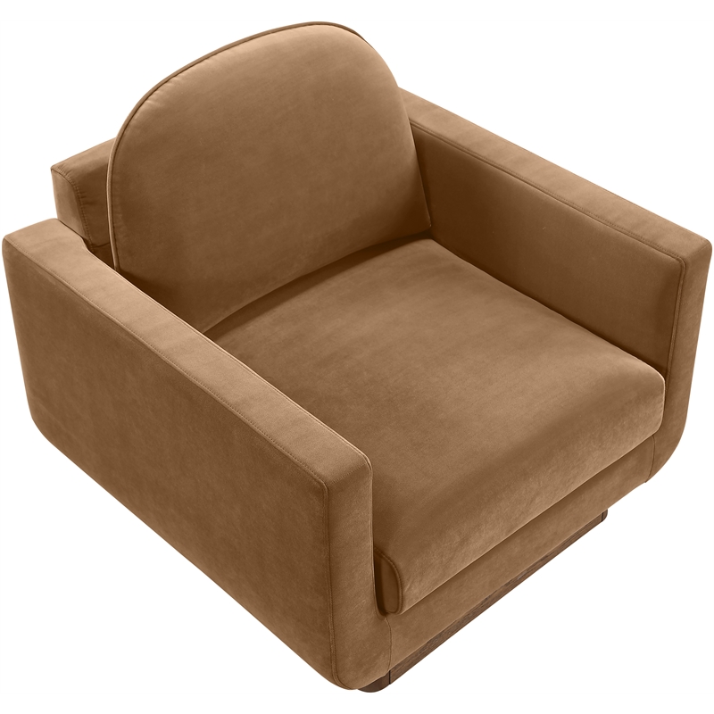 Meridian Furniture Diviento Saddle Velvet Performance Fabric Accent Chair