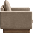 Meridian Furniture Diviento Taupe Velvet Performance Fabric Accent Chair