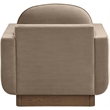 Meridian Furniture Diviento Taupe Velvet Performance Fabric Accent Chair