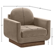 Meridian Furniture Diviento Taupe Velvet Performance Fabric Accent Chair