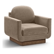 Meridian Furniture Diviento Taupe Velvet Performance Fabric Accent Chair