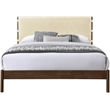 Meridian Furniture Arielle Cream Vegan Leather Upholstered Full Bed