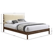 Meridian Furniture Arielle Cream Vegan Leather Upholstered Full Bed