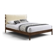Meridian Furniture Arielle Cream Vegan Leather Upholstered Full Bed