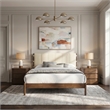 Meridian Furniture Arielle Cream Vegan Leather Upholstered Queen Bed