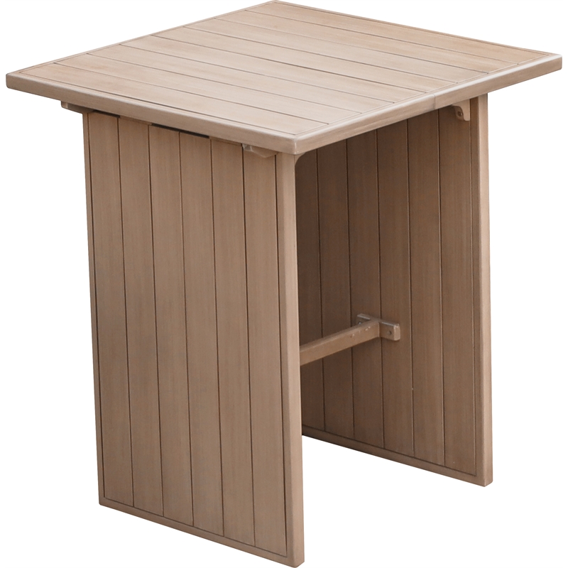 Meridian Furniture Solace Natural Acacia Wood Outdoor Patio Bar Table