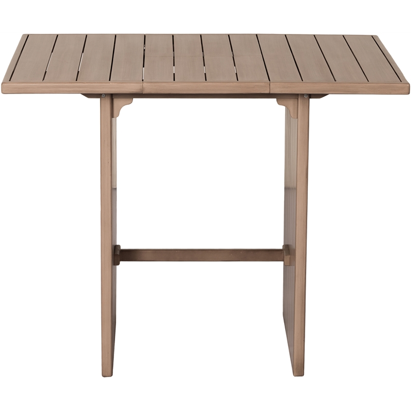 Meridian Furniture Solace Natural Acacia Wood Outdoor Patio Bar Table