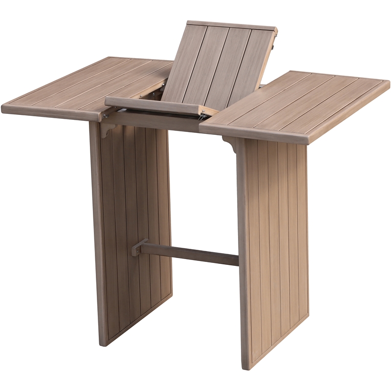 Meridian Furniture Solace Natural Acacia Wood Outdoor Patio Bar Table