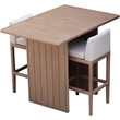 Meridian Furniture Solace Natural Acacia Wood Outdoor Patio Bar Table