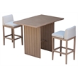 Meridian Furniture Solace Natural Acacia Wood Outdoor Patio Bar Table