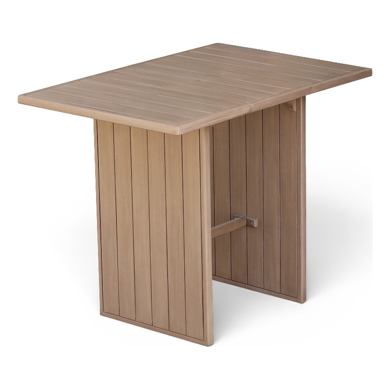 Meridian Furniture Solace Natural Acacia Wood Outdoor Patio Bar Table