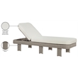 Meridian Furniture Sandbay Cream Water Resist Fabric Patio Lounge Chair