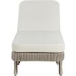Meridian Furniture Sandbay Cream Water Resist Fabric Patio Lounge Chair