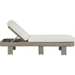Meridian Furniture Sandbay Cream Water Resist Fabric Patio Lounge Chair