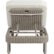 Meridian Furniture Sandbay Cream Water Resist Fabric Patio Lounge Chair