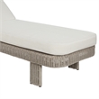 Meridian Furniture Sandbay Cream Water Resist Fabric Patio Lounge Chair