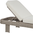 Meridian Furniture Sandbay Cream Water Resist Fabric Patio Lounge Chair