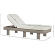 Meridian Furniture Sandbay Cream Water Resist Fabric Patio Lounge Chair