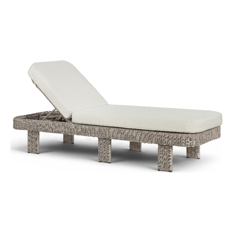 Meridian Furniture Sandbay Cream Water Resist Fabric Patio Lounge Chair