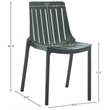 Meridian Furniture Marilla Green Polypropylene Patio Dining Chair (Set of 4)