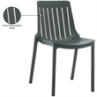 Meridian Furniture Marilla Green Polypropylene Patio Dining Chair (Set of 4)