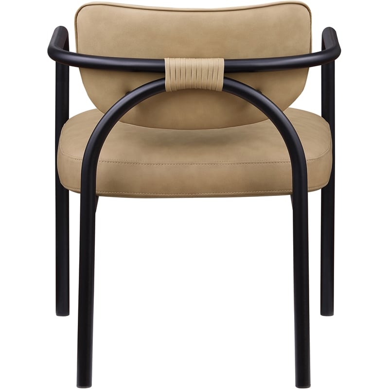 Meridian Furniture Serava Tan Vegan Leather Dining Chair (Set of 2)