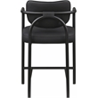 Meridian Furniture Serava Black Vegan Leather Upholstered Counter Stool