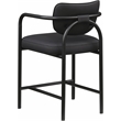 Meridian Furniture Serava Black Vegan Leather Upholstered Counter Stool
