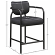 Meridian Furniture Serava Black Vegan Leather Upholstered Counter Stool