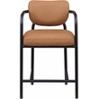 Meridian Furniture Serava Cognac Vegan Leather Upholstered Counter Stool