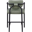 Meridian Furniture Serava Green Vegan Leather Upholstered Counter Stool