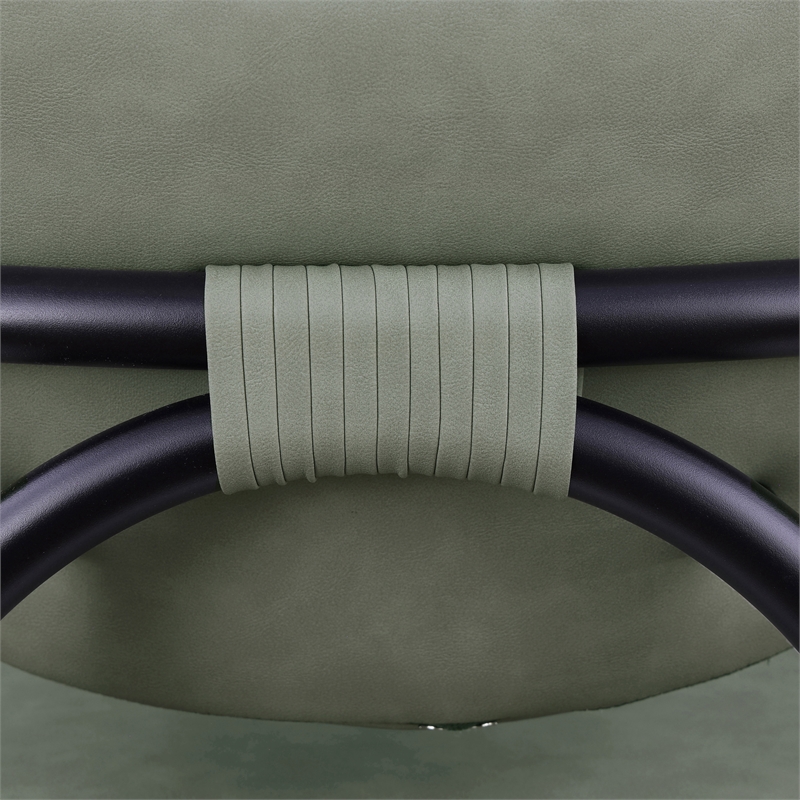 Meridian Furniture Serava Green Vegan Leather Upholstered Counter Stool