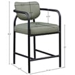 Meridian Furniture Serava Green Vegan Leather Upholstered Counter Stool