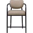 Meridian Furniture Serava Taupe Vegan Leather Upholstered Counter Stool