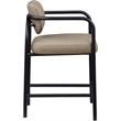Meridian Furniture Serava Taupe Vegan Leather Upholstered Counter Stool