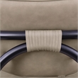 Meridian Furniture Serava Taupe Vegan Leather Upholstered Counter Stool