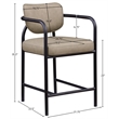 Meridian Furniture Serava Taupe Vegan Leather Upholstered Counter Stool