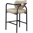 Meridian Furniture Serava Beige Vegan Leather Upholstered Bar Stool
