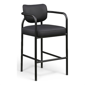 Meridian Furniture Serava Black Vegan Leather Upholstered Bar Stool